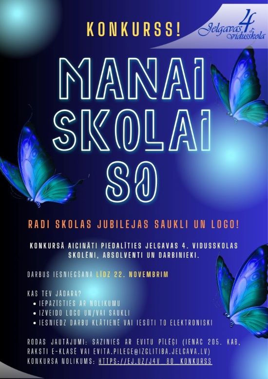 Skolas 80 gadu logo konkurss