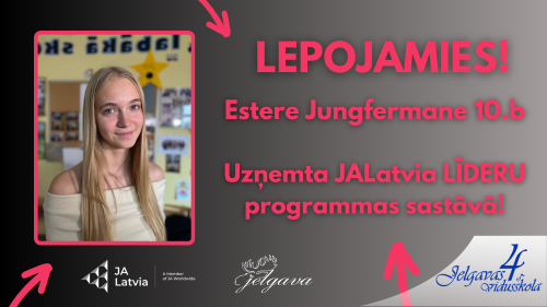 Jungfermane uzņemta JALatvia programmā