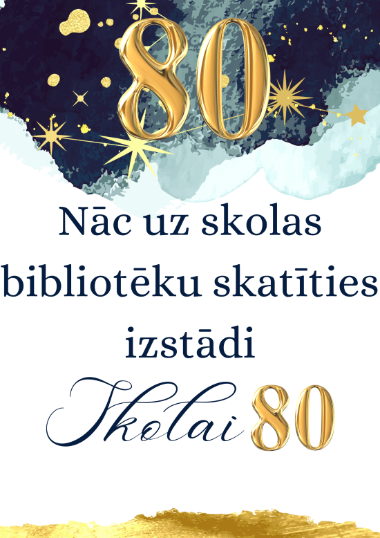 Skolai 80 izstāde bibliotēkā