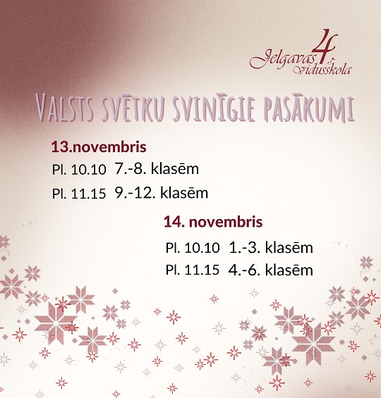 valsts svētku svinīgie pasākumi